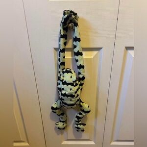 Hanging Tree Frog Plush Toy - Green, Black, and Orange